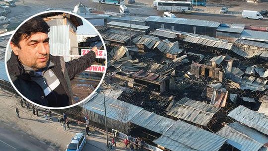 Po pożarze targu przy Ruskiej. "To podpalenie, podrzucili koktajle mołotowa" [zdjęcia i wideo z drona]