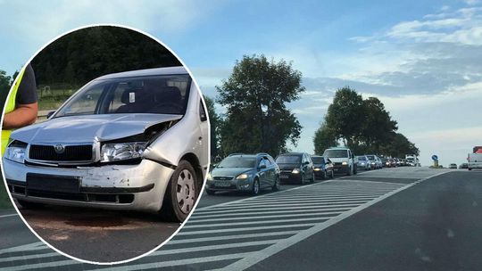 Po wypadku duże korki na drodze wylotowej z Lublina