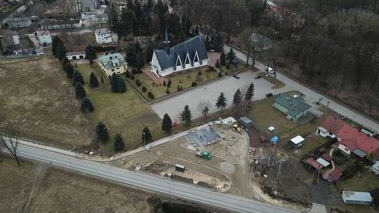 Pod Lublinem powstaje węzeł przesiadkowy. Film z drona