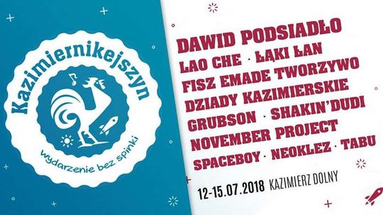 Podsiadło, Lao Che i Łąki Łan na Kazimiernikejszyn! (program koncertów)