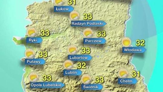 Pogoda: Kolejny dzień z upałem. Nawet 33 stopnie