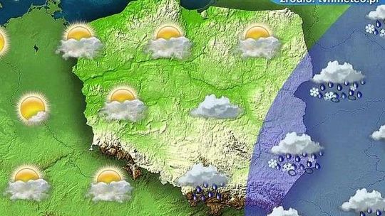 Pogoda na niedzielę. Będzie chłodniej, może padać śnieg z deszczem 