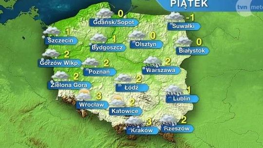 Pogoda na piątek: Opady śniegu i deszczu ze śniegiem