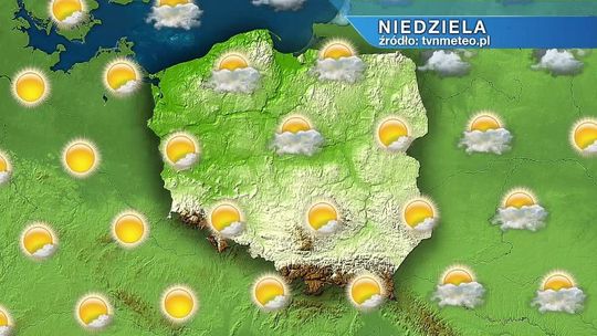 Pogoda w niedzielę. Ma być słonecznie i ciepło