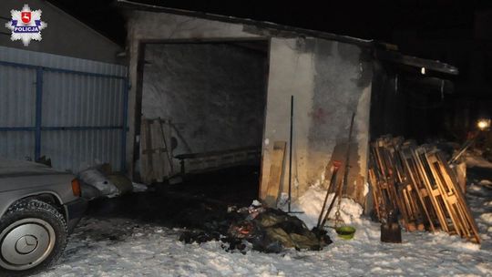 Policjanci ugasili pożar, a potem złapali podpalacza
