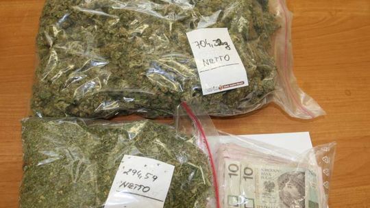 Policjanci wyczuli kilogram marihuany w sportowej torbie