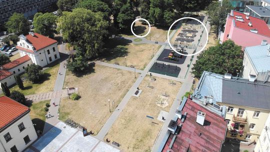 Pomnik Marii i Lecha Kaczyńskich zamiast placu zabaw? Pierwsze przymiarki