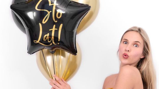 Balon foliowy STO LAT! balon urodzinowy gwiazda 40cm