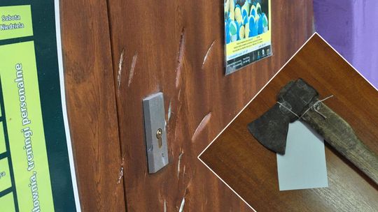 Porąbał siekierą drzwi do klubu sportowego. To była zemsta