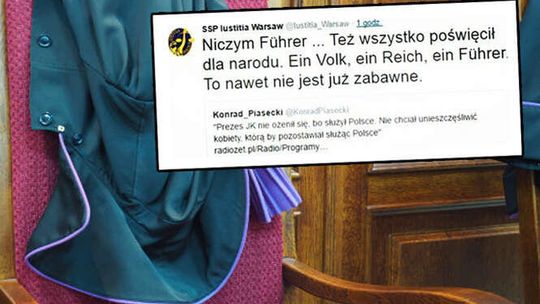 Porównał Kaczyńskiego do Hitlera. Jest kara dla sędziego za wpis w internecie