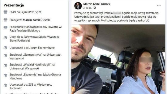 Poseł PiS z Międzyrzeca Podlaskiego  chwali się "ślicznotką". To było włamanie na jego konto