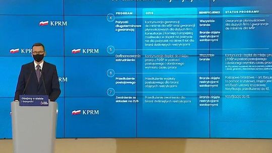 Postojowe, dopłaty do leasingu, kolejne tarcze. Premier mówi o pakiecie gospodarczym
