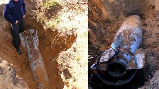 Poszukiwacze skarbów wykopali ogromną bombę