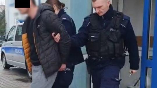 Zatrzymanie mężczyzny przez policję