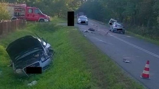 Poważny wypadek na DK74. Kierowca zasnął? (zdjęcia)