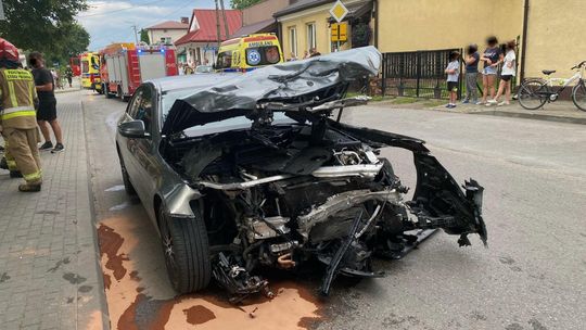 Poważny wypadek w Kamionce. Lądował śmigłowiec