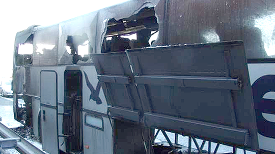 Pożar autokaru PKS Chełm. Dzieci jechały na kolonie