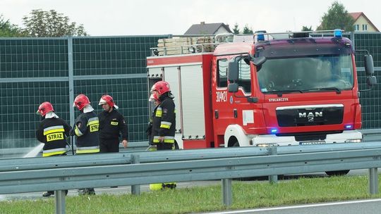 Pożar ciężarówki na obwodnicy Lublina