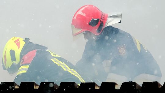 Pożar domu przy ul. Głuskiej w Lublinie