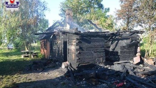 Pożar domu w Łubnie. W środku znaleziono zwęglone zwłoki