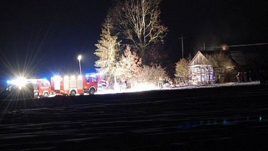 Pożar domu w Sobolach, nie żyje jedna osoba