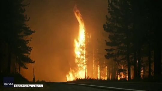 Pożar lasów w północnej Kalifornii. Zamknięte autostrady i ewakuacje ludności