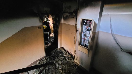 Pożar mieszkania w bloku. Ewakuacja