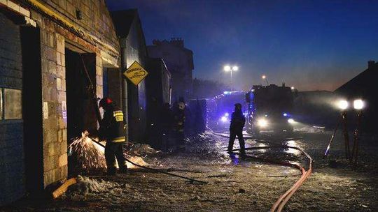 Pożar myjni samochodowej w Kraśniku