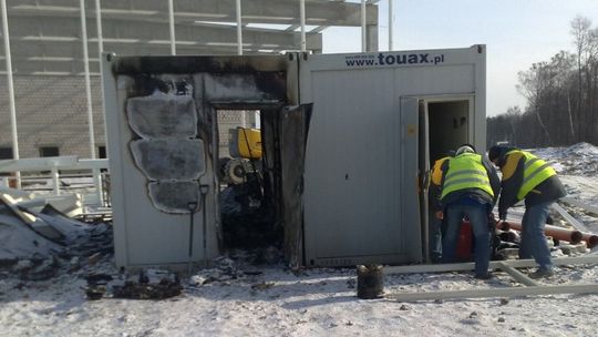 Pożar na budowie lotniska w Świdniku