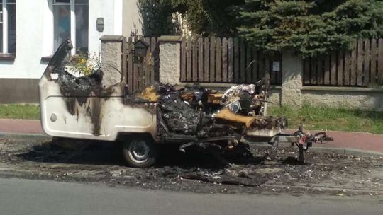 Pożar przyczepy kempingowej. To było podpalenie?