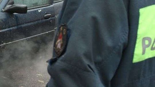 Pożar samochodu na drodze ekspresowej S17