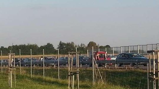 Pożar samochodu na obwodnicy Lublina, były duże korki