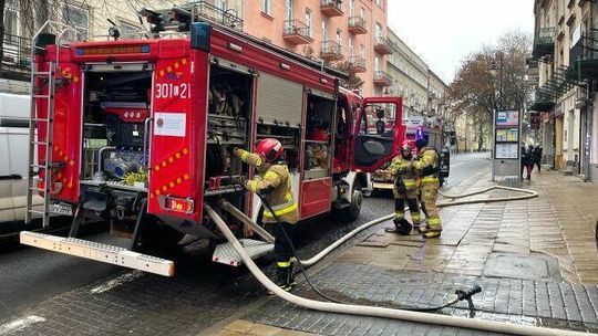 Pożar w centrum Lublina