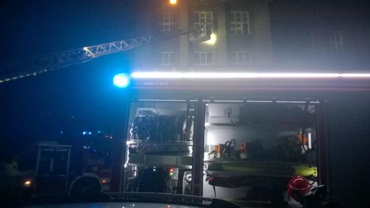 Pożar w dawnej szkole przy ul. Spokojnej w Lublinie 