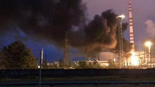 Pożar w elektrowni jądrowej na Ukrainie [wideo]