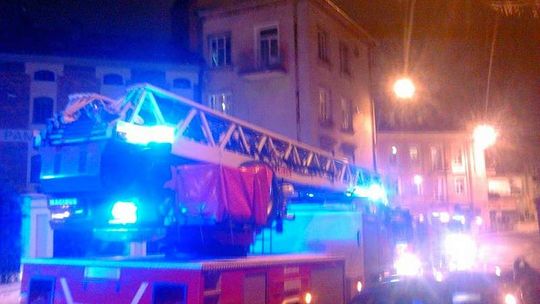 Pożar w kamienicy na ul. Staszica w Lublinie