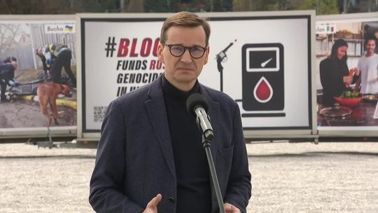 Premier ogłosił akcję billboardową "#StopRussiaNow", która pojawi się w europejskich miastach