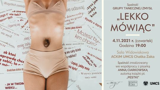 Premiera spektaklu "Lekko mówiąc" w Chatce Żaka