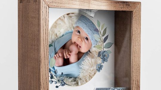 Skarbonka na chrzest ze zdjęciem DLA CHŁOPCA