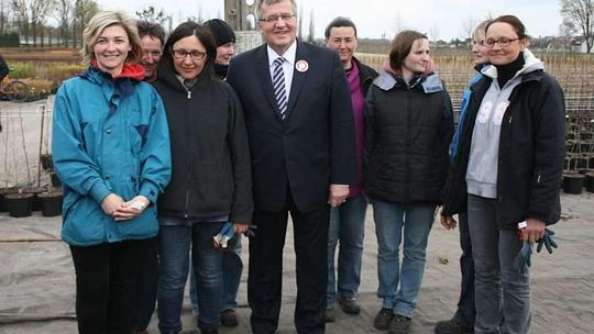 Prezydent Komorowski w gospodarstwie w Końskowoli