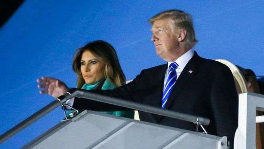 Prezydent USA Donald Trump wylądował w Warszawie [wideo]