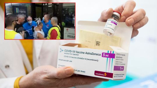 Próbowali wedrzeć się do punktu szczepień, wezwano policję. "To trzeba piętnować"