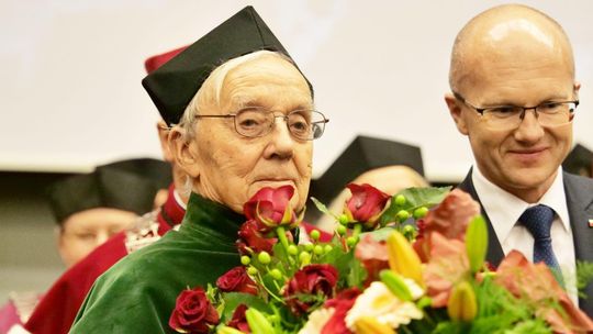 Prof. Pierre Joliot, wnuk Marii Skłodowskiej-Curie na UMCS. Otrzymał tytuł honoris causa