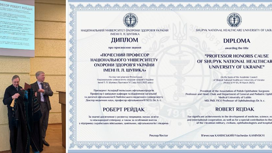 Profesor Robert Rejdak wyróżniony w Kijowie 