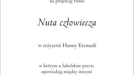 Projekcja filmu w rocznicę śmierci Czechowicza