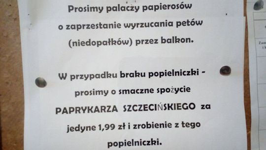 "Prosimy kupić paprykarz". Blokowe wojny z palaczami i niedopałkami na Czubach