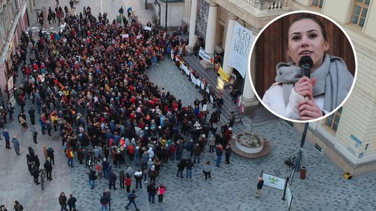 Protest nauczycieli na deptaku w Lublinie. Co z maturami? [wideo, zdjęcia]