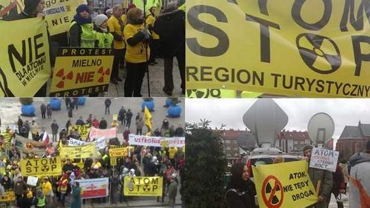 Protest przeciwko elektrowni jądrowej w Gąskach (wideo)