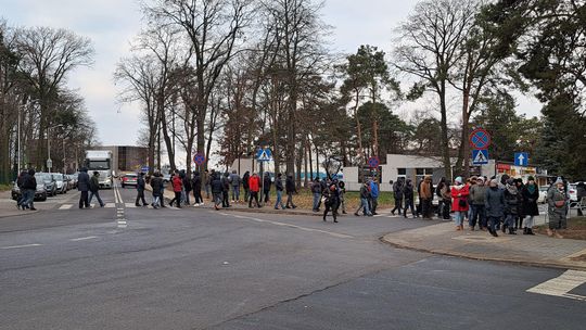 Protest przed zakładami PZL Świdnik