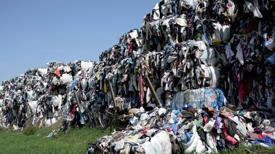 Przedsiębiorcy się kłócą, a tony ubrań nadal straszą przy drodze w Bełżycach. Sprzątnie gmina?